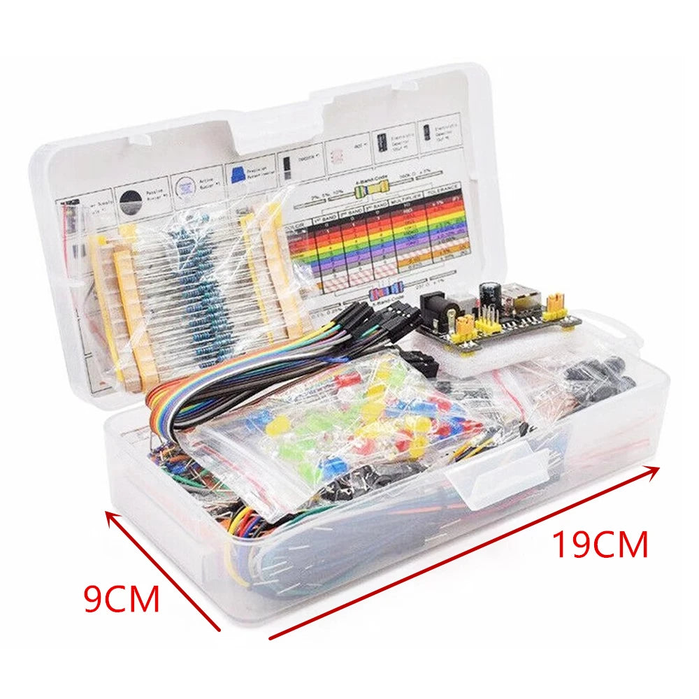 DIY Project Starter Kit For Arduino  Kit Electronic DIY Kit Electronic Component Set With Box 830 Tie-points Breadboard