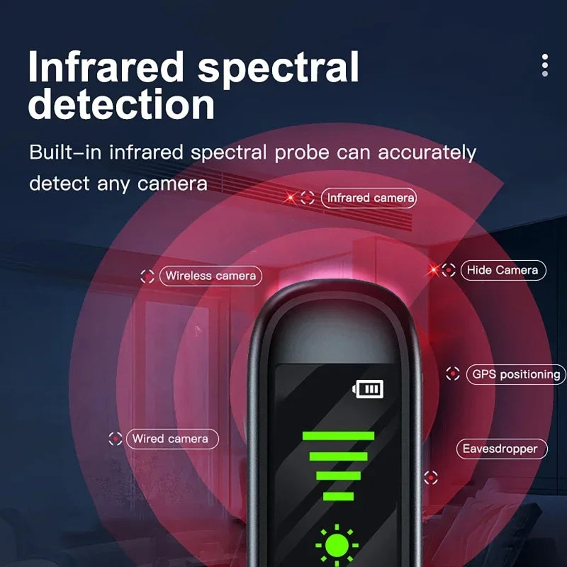 Hidden Camera Detector Anti Spy Gadget Professional Hunter Wireless Signal Car GPS Infrared Search Wiretapping Bug Mini Devices
