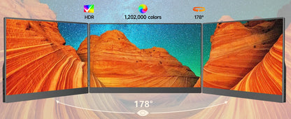 UPERFECT 15.6 inch Portable Monitor Touchscreen 1080P 10-Point Touch Gaming Display With Protective Sleeve VESA For Laptop Phone