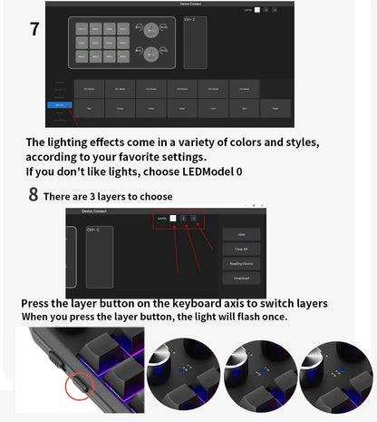 Bluetooth Programming Macro Custom Keyboard RGB 12 Keys 2 Knobs Copy Paste Photoshop Gaming Keypad Mechanical Hotswap Macropad