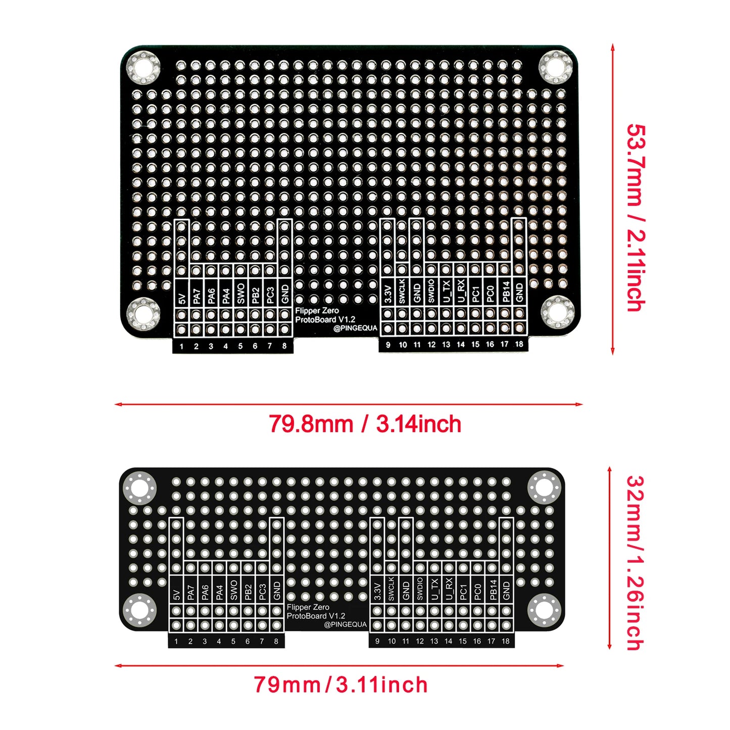 Flipper Zero Prototyping Boards Kit with Header Pins and Jumper Wires, DIY Development Breadboard Modules Accessories