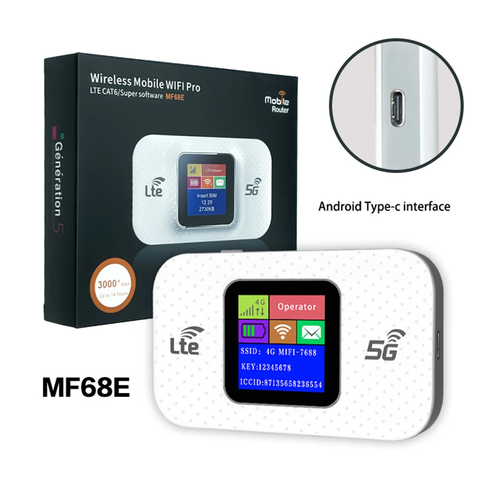 4G LTE Wireless WiFi Router Smart WiFi M9S/MF68E LCE Hotspot Portable WiFi Mobile Hotspot Plug Play WiFi Mobile Broadband