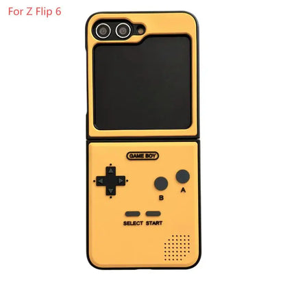 3D Antenna Game Boy Phone Case For Samsung Galaxy Z Flip 6 5 Luxury Hard Plastic Frame Silicone Cover For Samsung Z Flip 3 4 5G