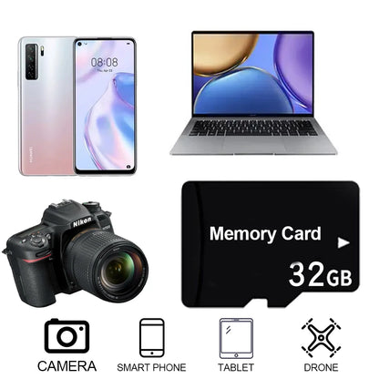 30 pcs/lot SD card 64GB 32GB class10 high speed smart tf sd 16GB 8GB 4GB memory card for phone/PC/camera with white box for gift