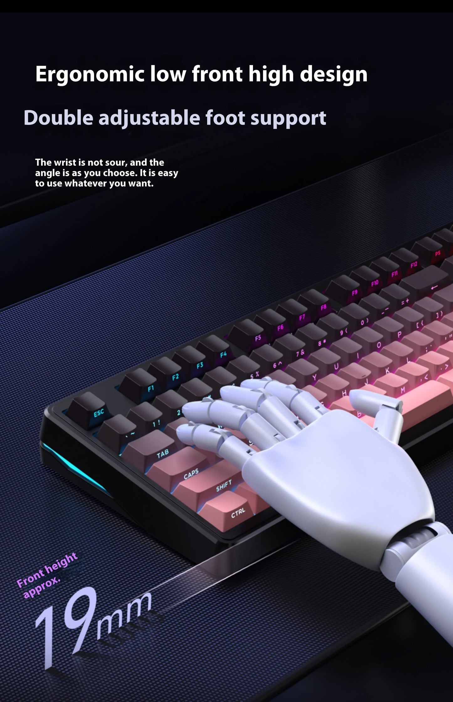 Riccks RS8 V2 Wireless Gaming Mechanical Keyboard Bluetooth 2.4G Wired 8000mAh RGB Hotswap Support QMK-VIA Keyboard for pc Gamer