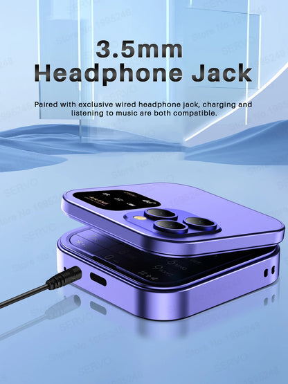 2025 NEW SERVO 4G LTE Cellular Folding Mobile Phone Dual SIM Card Speed Dial Magic Voice Call Recording Blacklist Flip Cellphone