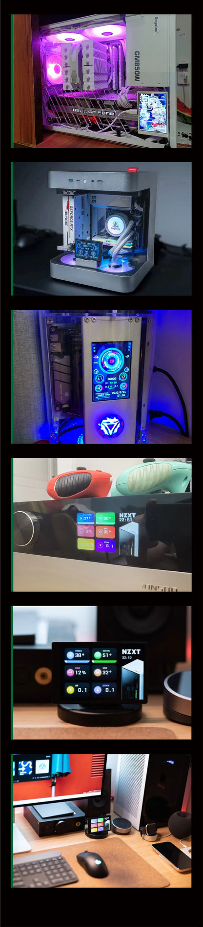 3.5 Inch Type-C Secondary Screen for Computer CPU RAM GPU HDD Monitor 320*480 IPS LCD ISB Display TURZX Software NO AIDA64