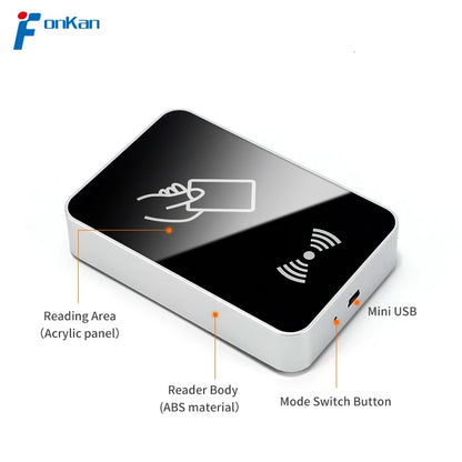 RFID UHF Reader 860-960Mhz RFID UHF Desktop Write Tag Reader USB Keyboard Output for ISO18000-6C EPC Gen2 Free Software SDK