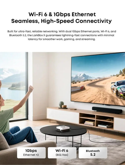 CHUWI LarkBox X Mini PC Intel Corei3-1220P 8GB RAM 256GB SSD Triple-Screen output Up to 4K Advanced Cooling System Wifi6 Mini PC