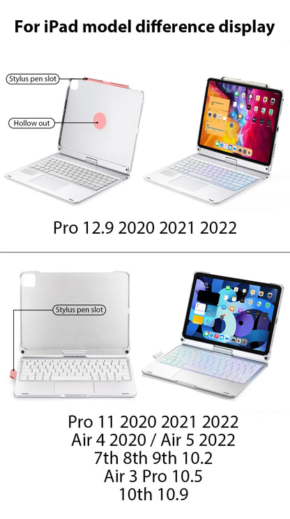 Magic Keyboard Case For Ipad Pro 13 11 12.9 2024 Mini 6 Air 5 4 M4 M2 10 9 9th 10th Generation 10.9 10.2 Funda Cover Accessories