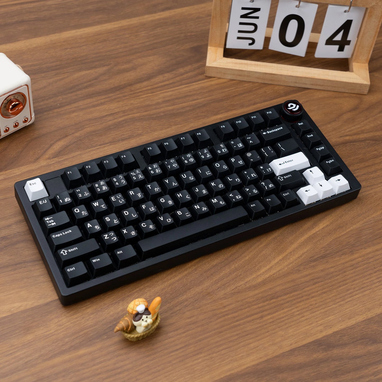 XVX Keycaps with Japanese Layout JIS Cherry Profile Black PBT Keycap Double Shot Not Shine Through Mechanical Keyboard 153 Key