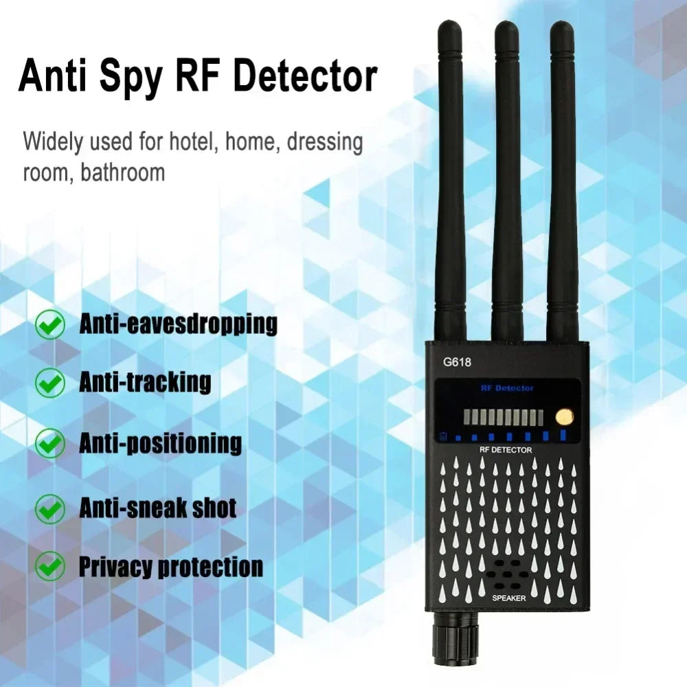 Super Sensitive Audio Bug Detector Camera Detector GSM GPS Full Range RF Bug Tracker Detectors Anti Spy Gadgets G618W G618 G318