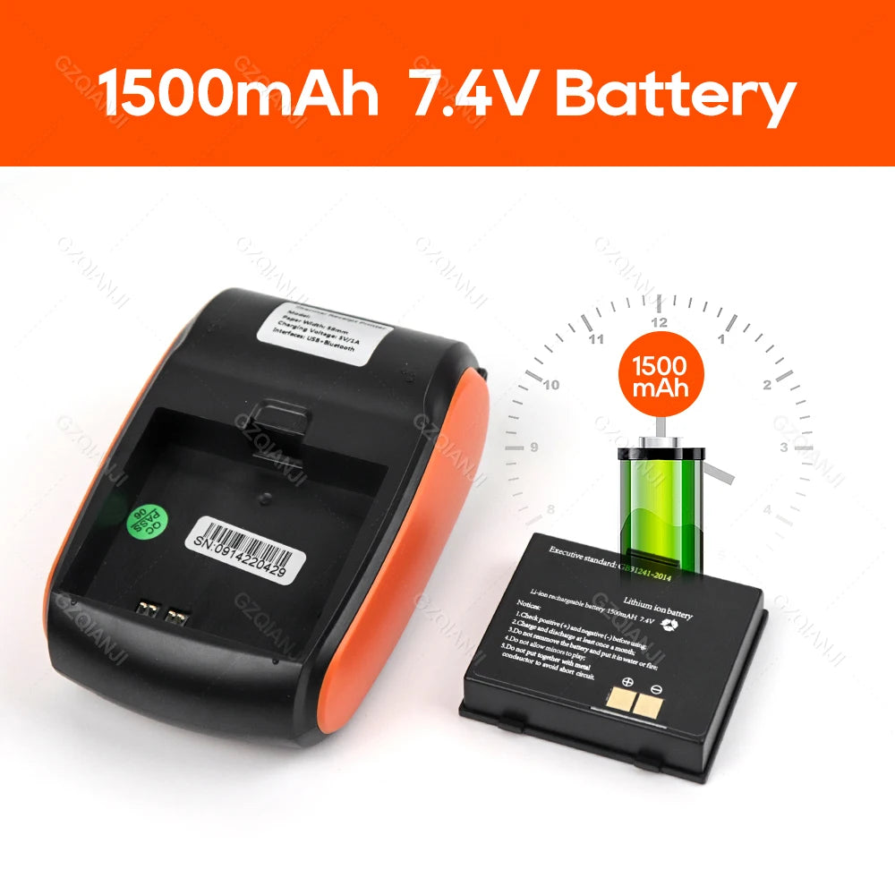 PT-210 58mm 2'' Inch Mini Portable Thermal Printer Wireless Receipt POS Maker Machine Bluetooth for Windows Android iOS Printing