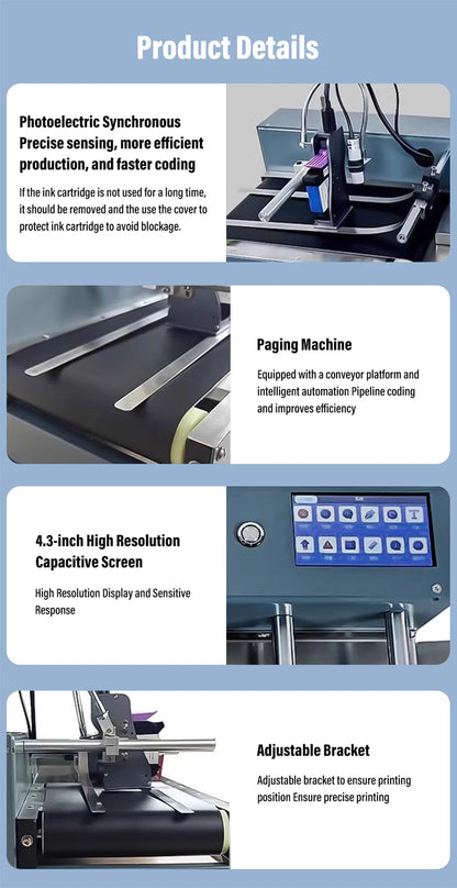 Willita Paging Coding Machine For Plastic Paper Bags Labels ID Cards Expiry Date Barcode Batch QR Online Thermal Inkjet Printers