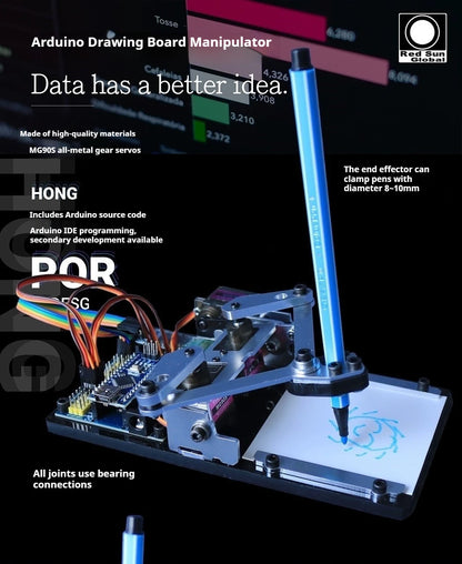 Arduino Drawing Board Robotic Arm,diy Drawing Robot,programming Learning Kit for University and High School Students,APP Control