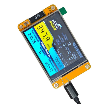 Ingenious-Nerdminer 350KH/S Bitcoin Crypto Solo Lottery Miner Upgraded Harshrate 2.8" Smart Display Nerdminer Litecoin Miner