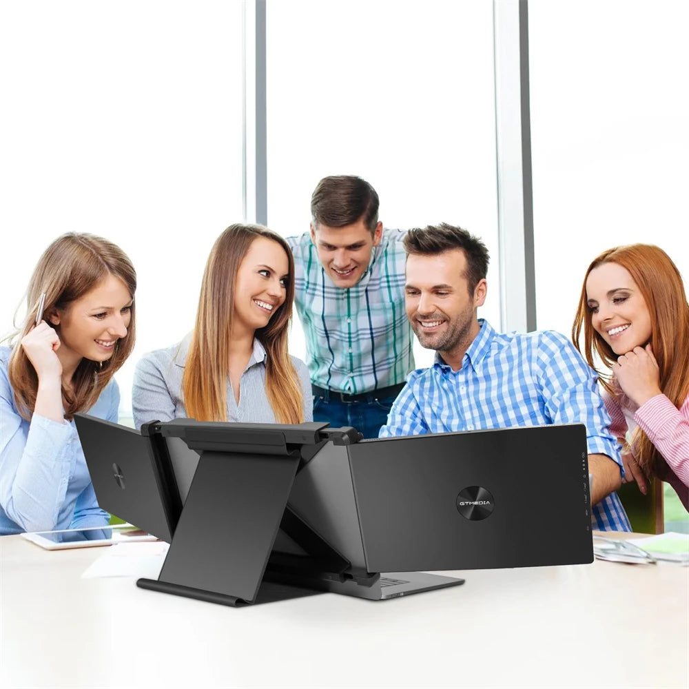 11.6 Inch Portable Monitor Laptop Triple Dual Extender Screen Full View 1920x1080 IPS FHD Folded Display For 13.0-17.3In Laptops