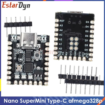 Arduino Nano Board Type-C CH340, ATmega328P Microcontroller, Compatible with Arduino IDE, for DIY Electronics Projects