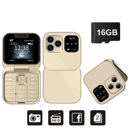 2025 NEW SERVO 4G LTE Cellular Folding Mobile Phone Dual SIM Card Speed Dial Magic Voice Call Recording Blacklist Flip Cellphone