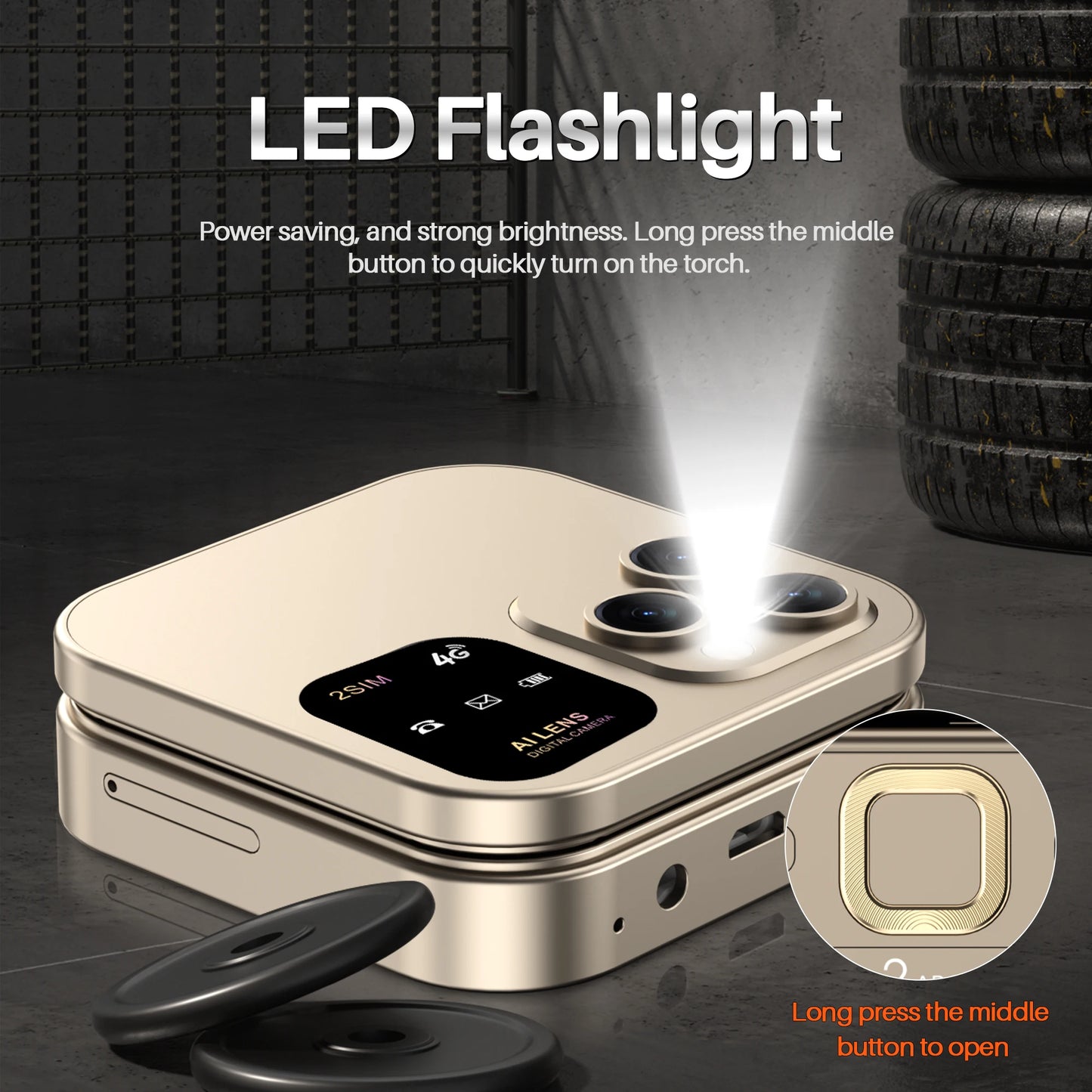 2025 NEW SERVO 4G LTE Cellular Folding Mobile Phone Dual SIM Card Speed Dial Magic Voice Call Recording Blacklist Flip Cellphone