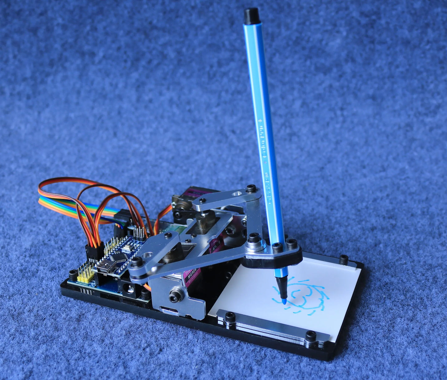 Arduino Drawing Board Robotic Arm,diy Drawing Robot,programming Learning Kit for University and High School Students,APP Control