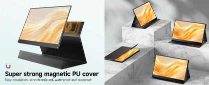 UPERFECT 15.6 inch Portable Monitor Touchscreen 1080P 10-Point Touch Gaming Display With Protective Sleeve VESA For Laptop Phone