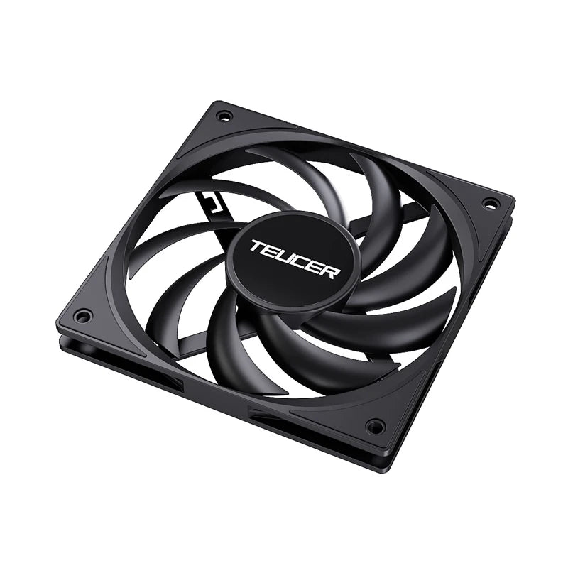 TEUCER UT-12015 PC Fan 120x120x15mm Slim FDB Bearing Case Fan with PWM Sharing Technology (PST), Quiet Motor, 800–2400 RPM
