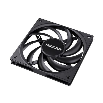 TEUCER UT-12015 PC Fan 120x120x15mm Slim FDB Bearing Case Fan with PWM Sharing Technology (PST), Quiet Motor, 800–2400 RPM