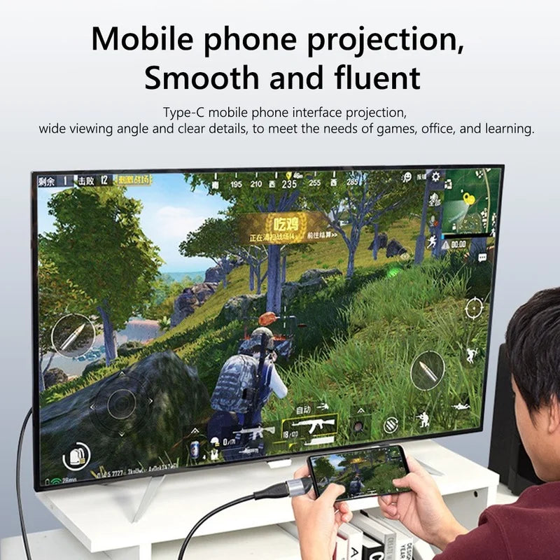 HDMI-compatible USB Type C Adapter to DP/VGA/Mini DP/RJ45 4K/8K 60Hz Vedio Transfer Converter for Laptop Phone Macbook Pro Air