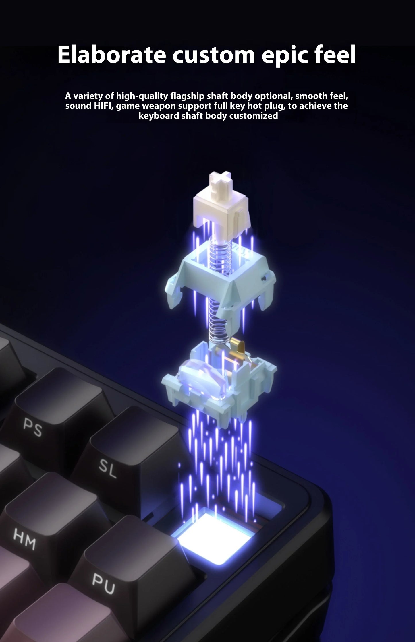 Riccks RS8 V2 Wireless Gaming Mechanical Keyboard Bluetooth 2.4G Wired 8000mAh RGB Hotswap Support QMK-VIA Keyboard for pc Gamer