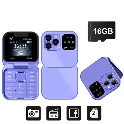 2025 NEW SERVO 4G LTE Cellular Folding Mobile Phone Dual SIM Card Speed Dial Magic Voice Call Recording Blacklist Flip Cellphone