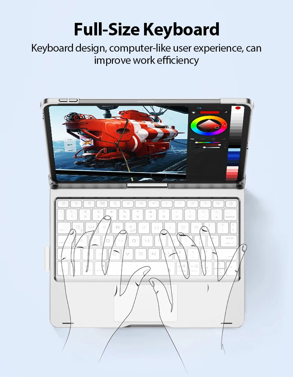 Magic Keyboard Case For Ipad Pro 13 11 12.9 2024 Mini 6 Air 5 4 M4 M2 10 9 9th 10th Generation 10.9 10.2 Funda Cover Accessories