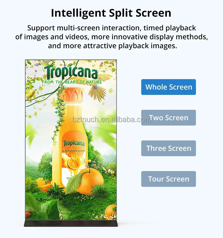 100" 85" 75" 65"55"43"4K Lcd M onitors Totem Led Display Smart Board Kiosk Stands Advertising Screen Digital Signage And Display