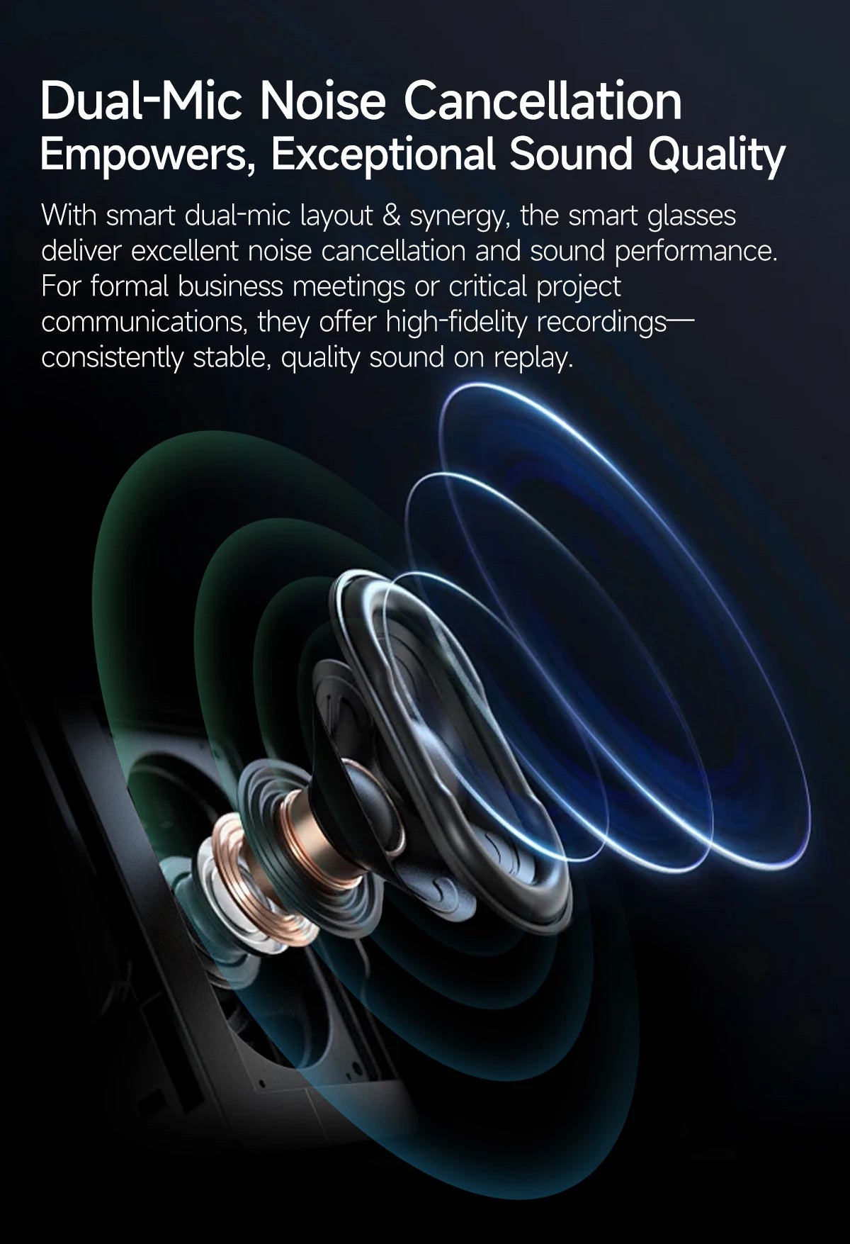 AI Smart Translation Smart Glasses 8 Million HD Camera Optical Image Stabilization Dual Microphone Noise Reduction Smart Glasses