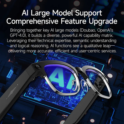 AI Smart Translation Smart Glasses 8 Million HD Camera Optical Image Stabilization Dual Microphone Noise Reduction Smart Glasses