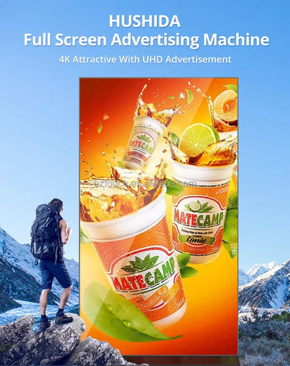 100" 85" 75" 65"55"43"4K Lcd M onitors Totem Led Display Smart Board Kiosk Stands Advertising Screen Digital Signage And Display