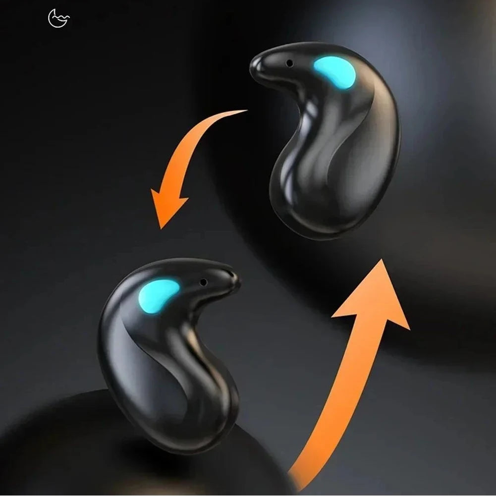 BT 5.3 Stereo Headphones Touch Control Invisible Sleep Earphones IPX5 Waterproof Sense-Free Micro Sleep Earbuds for Better Sleep