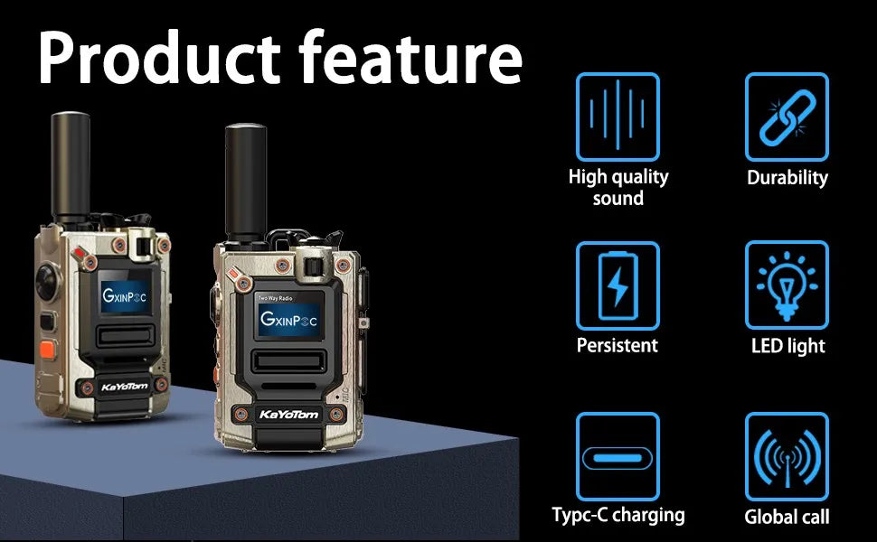 KaYoTom M08 Global Walkie Talkie & 4G POC Radio - Unlimited Range