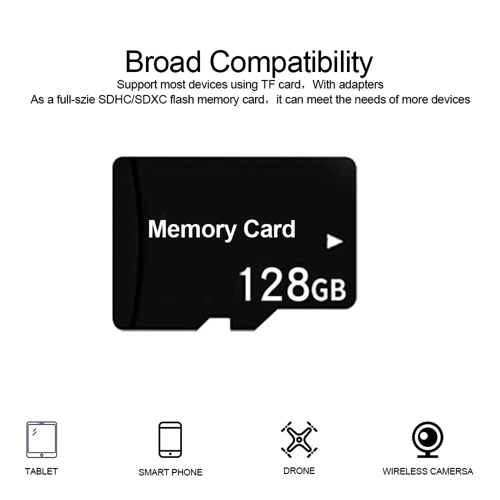 30 pcs/lot SD card 64GB 32GB class10 high speed smart tf sd 16GB 8GB 4GB memory card for phone/PC/camera with white box for gift