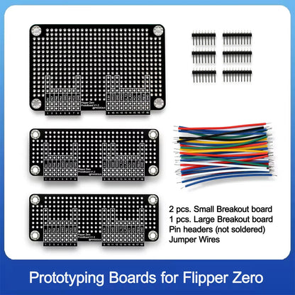 Flipper Zero Prototyping Boards Kit with Header Pins and Jumper Wires, DIY Development Breadboard Modules Accessories