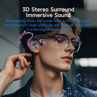 AI Smart Translation Smart Glasses 8 Million HD Camera Optical Image Stabilization Dual Microphone Noise Reduction Smart Glasses