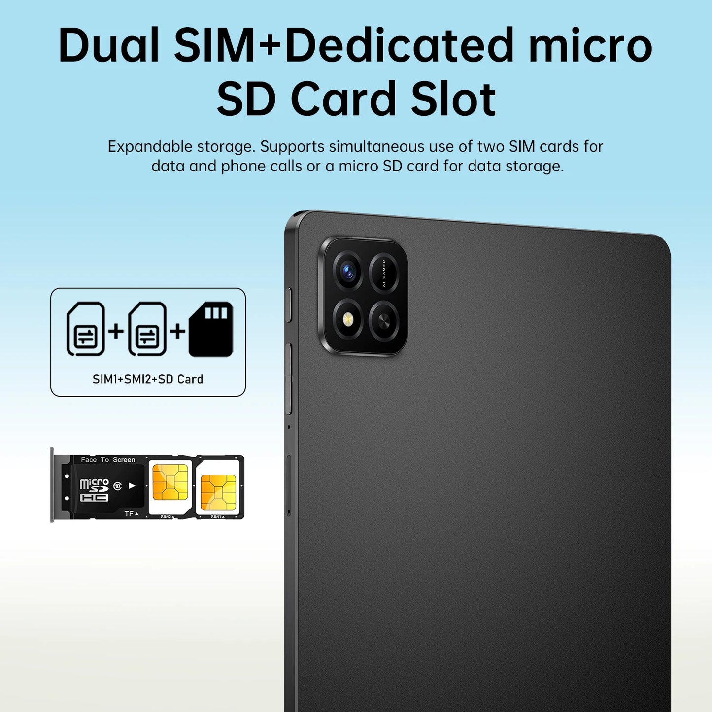 2025 New Original Tablet Pad 7 Pro Snapdragon 10.1inch High-Definition Screen Global 10000mAh 5G Dual Card WiFi Tablet