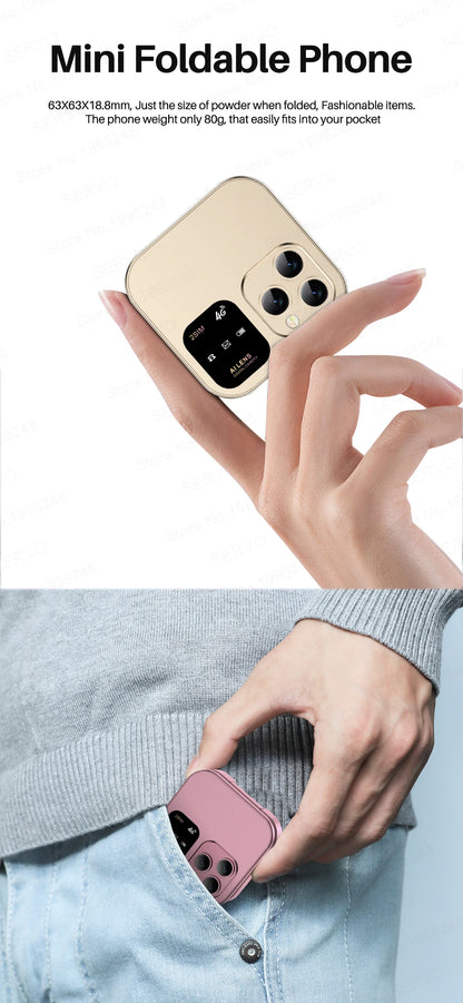 2025 NEW SERVO 4G LTE Cellular Folding Mobile Phone Dual SIM Card Speed Dial Magic Voice Call Recording Blacklist Flip Cellphone