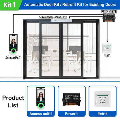 5.5-inch Aluminum Alloy Biometric Face Palm QR RFID Access Control Terminal with Video Intercom Cloud PC Software TCP/IP USB