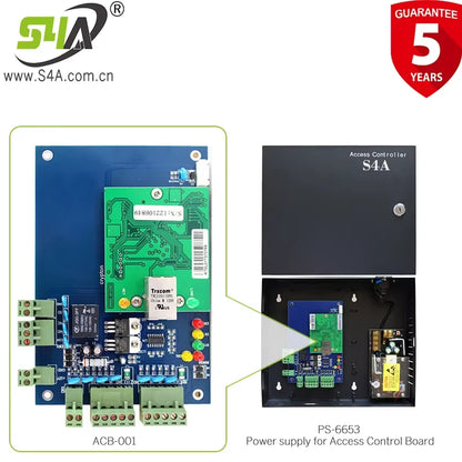 S4A Four Door Network Access Control Panel Board With Software Communication Protocol TCP/IP Board Wiegand Reader for 4 Door Use