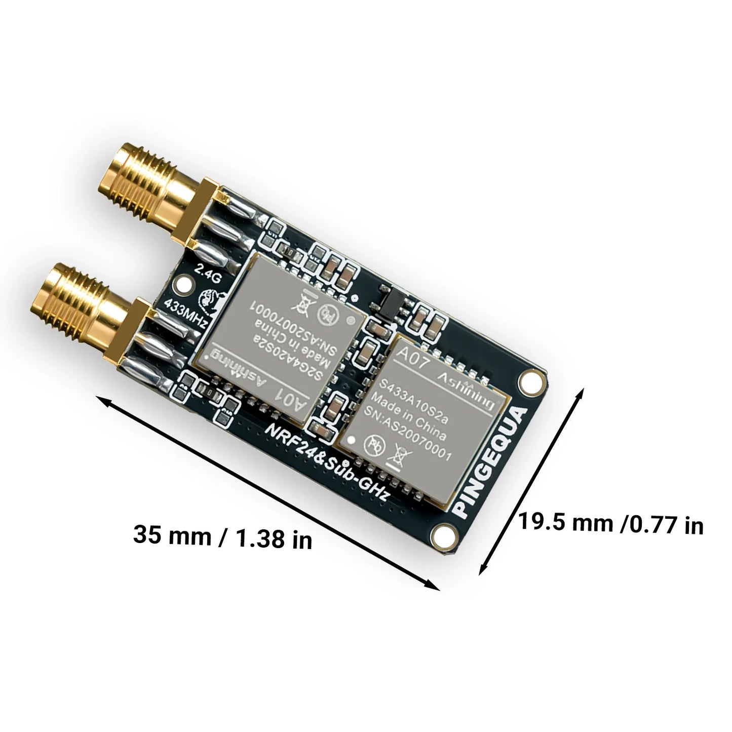 Flipper Zero 2-in-1 RF Devboard, Ultra-Compact NRF24 + CC1101 Wireless Module, 2.4GHz & 433MHz, High Performance, Auto-Switch, P