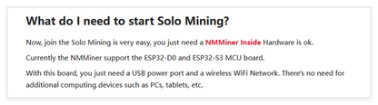 Bitcoin Solo Lottery NMMiner Hashrate 412KH/s Lucky Miner for computer nerd 2.8 inch Smart Display Crypto ESP32-2432S028R DROOM