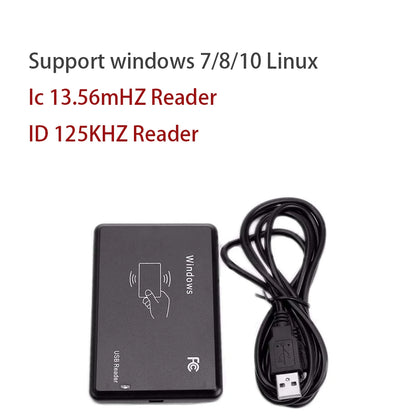 Rfid 125KHz 13.56MHz ID IC Dual Frequency Smart RFID Card Reader Nfc Card Encrypted Programmer Reader With USB Interface