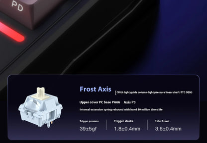 Riccks RS8 V2 Wireless Gaming Mechanical Keyboard Bluetooth 2.4G Wired 8000mAh RGB Hotswap Support QMK-VIA Keyboard for pc Gamer