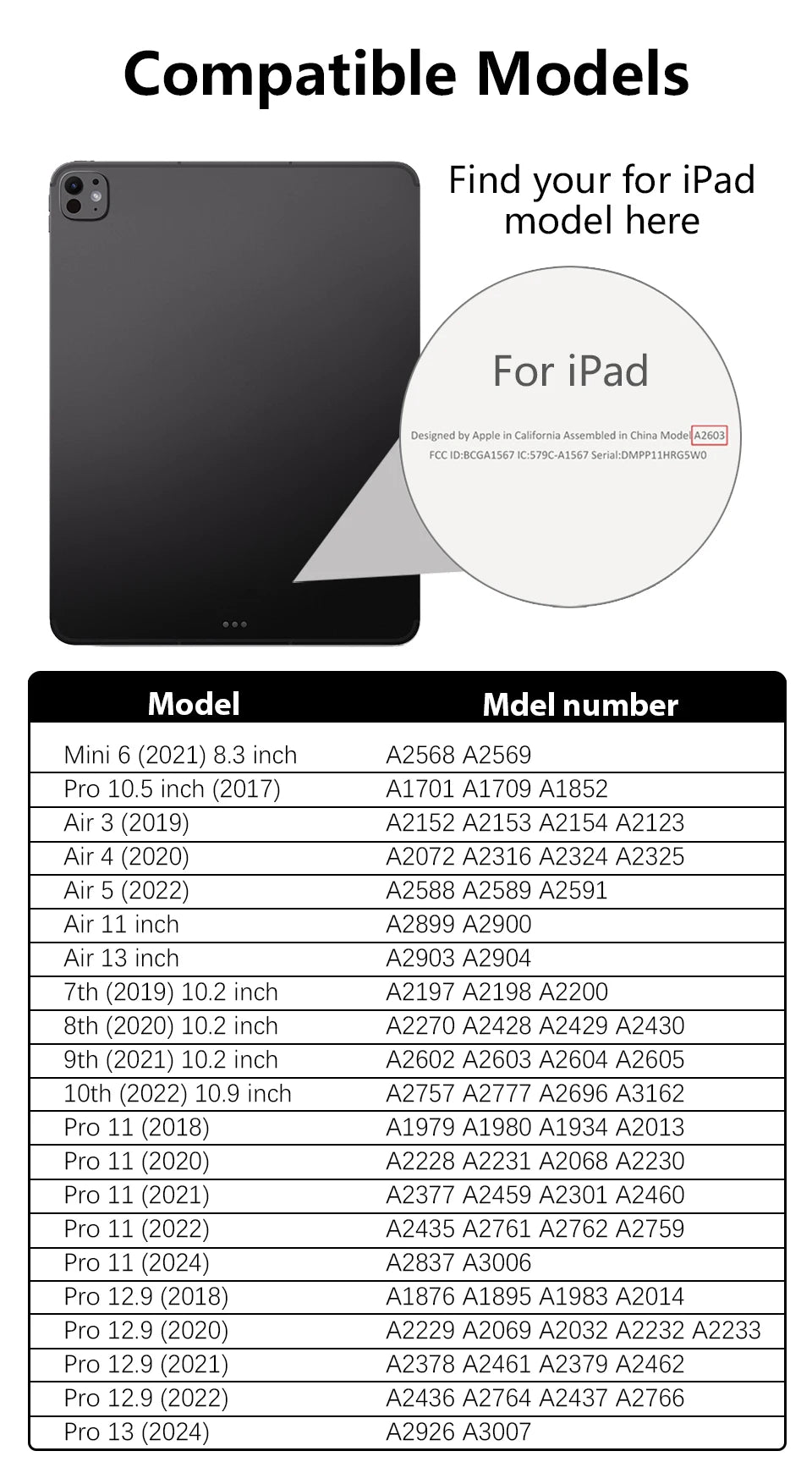 Magic Keyboard Case For Ipad Pro 13 11 12.9 2024 Mini 6 Air 5 4 M4 M2 10 9 9th 10th Generation 10.9 10.2 Funda Cover Accessories